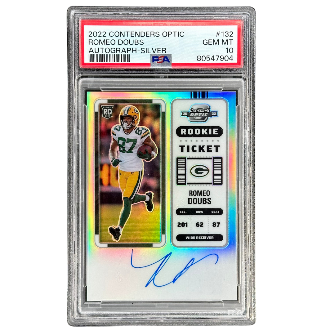 Romeo Doubs 2022 Contenders Rookie Ticket Auto Silver PSA 10 #132