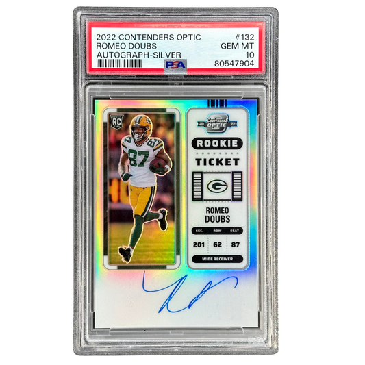Romeo Doubs 2022 Contenders Rookie Ticket Auto Silver PSA 10 #132