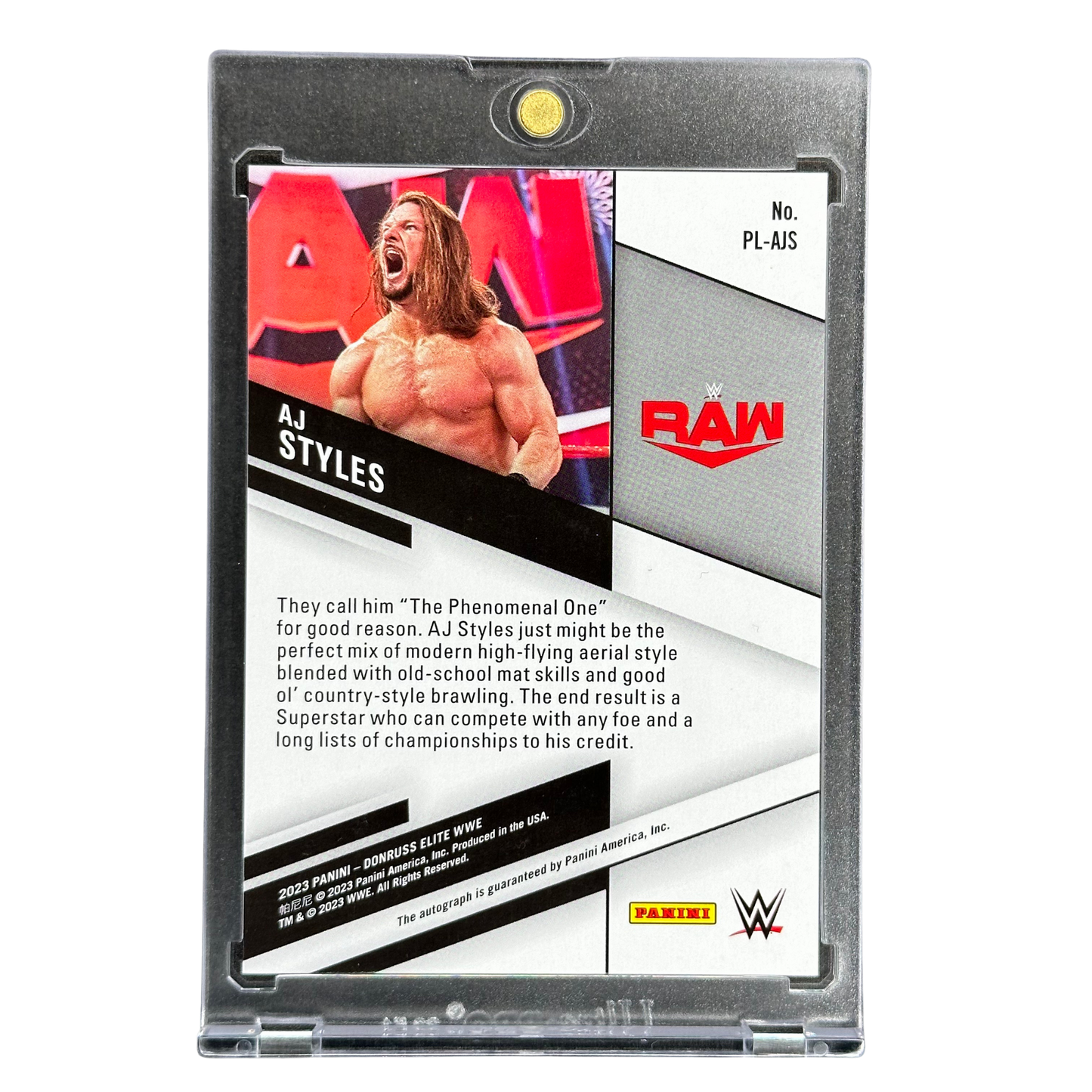 A.J Styles 2023 Elite Pen Pals Auto 39/49 #PL-AJS