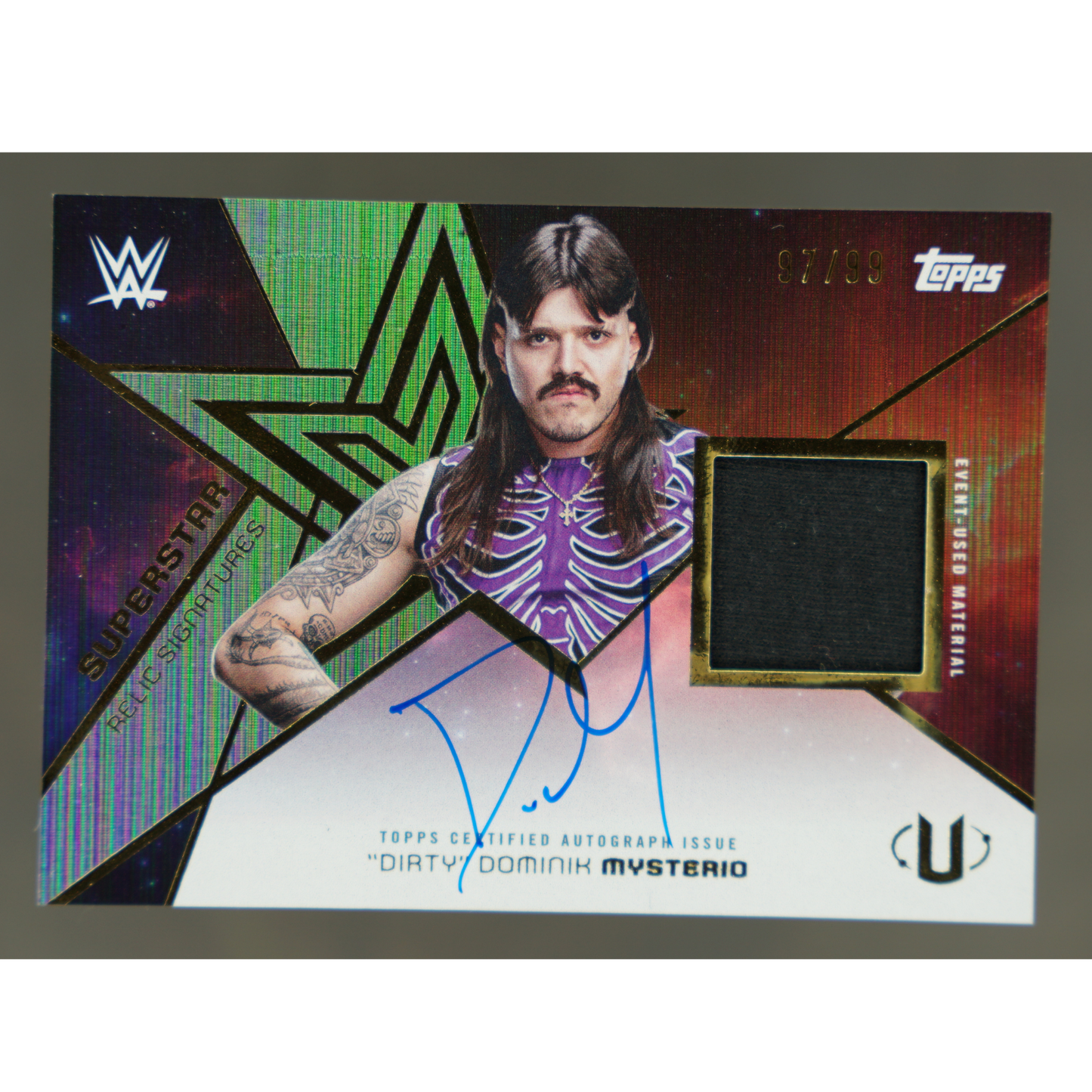 "Dirty" Dominik Mysterio 2025 Universe Relic Auto 97/99 #SRS-DMY