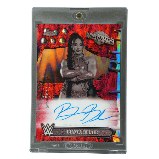 Bianca Belair 2025 Cactus Jack Wrestlemania Red Raywave Auto 4/5 #CJA-BB