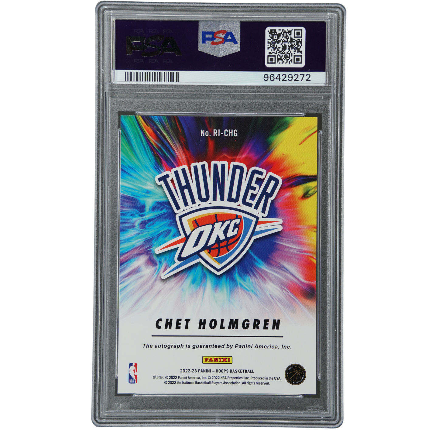 Chet Holmgren 2022 Rookie Ink RC Auto PSA 10 #RICHG