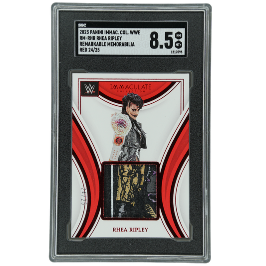 Rhea Ripley 2023 Immaculate Remarkable Memorabilia Red 24/25 SGC 8.5 #RM-RHR