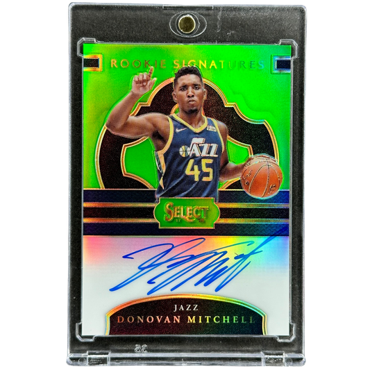 Donovan Mitchell 2017 Select Rookie Signatures Auto Green 53/65 #RS-DON