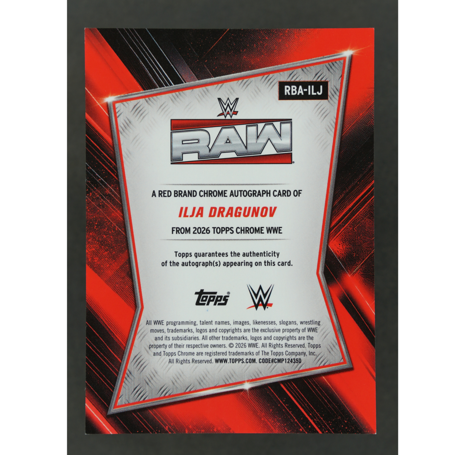 Ilja Dragunov 2026 Chrome Sapphire Red Brand Auto #RBA-ILJ