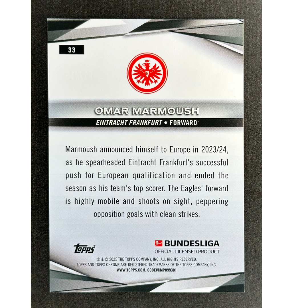 Osmar Marmoush 2025 Chrome Bundesliga 159/199 #33
