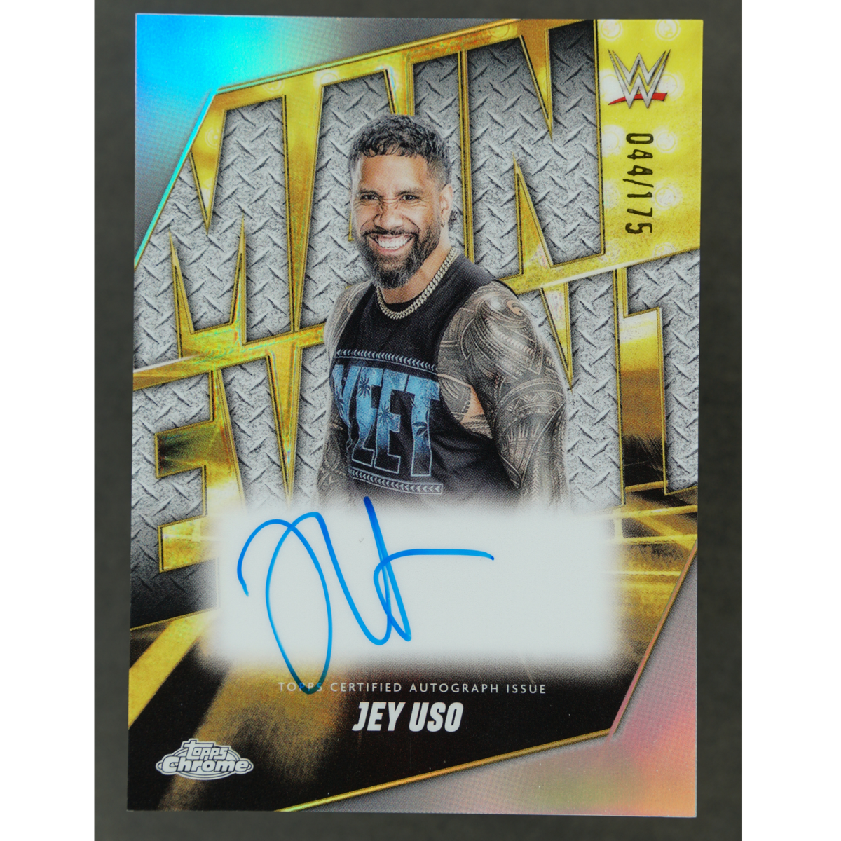 Jey Uso 2025 Chrome Main Event Auto 44/175 #MEA-JEY