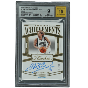 Dirk Nowitzki 2023-24 Flawless Achievements Auto 8/10 BGS 9 #FA-DNK