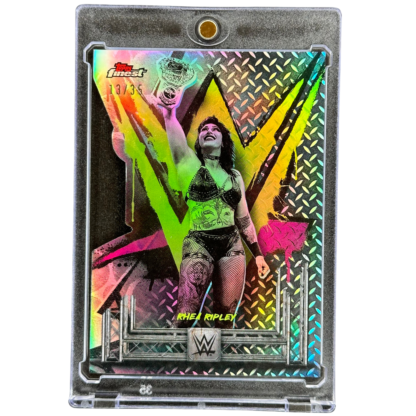 Rhea Ripley 2025 Finest Uncommon Die-Cut 13/35 #160