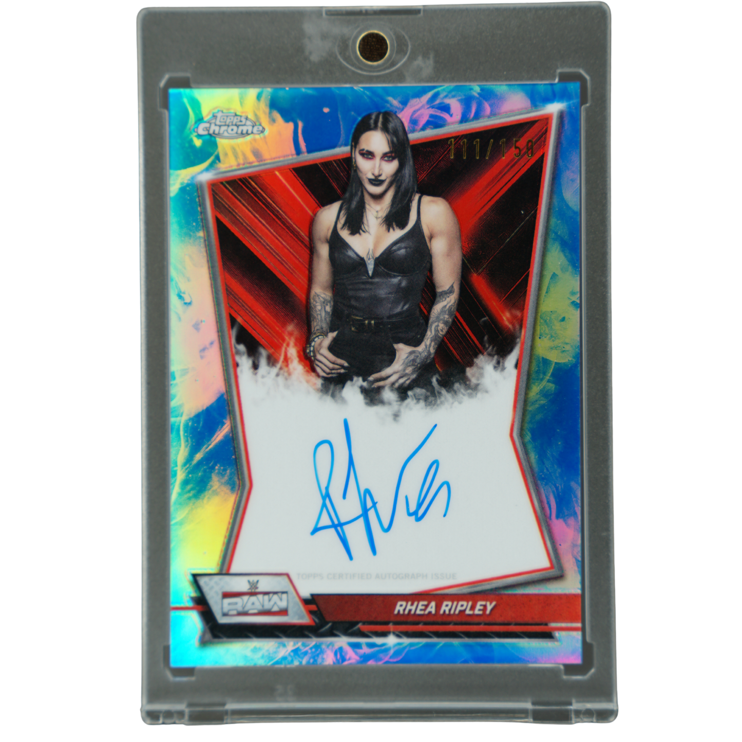 Rhea Ripley 2026 Chrome Red Brand Auto 111/150 #RBA-RHE