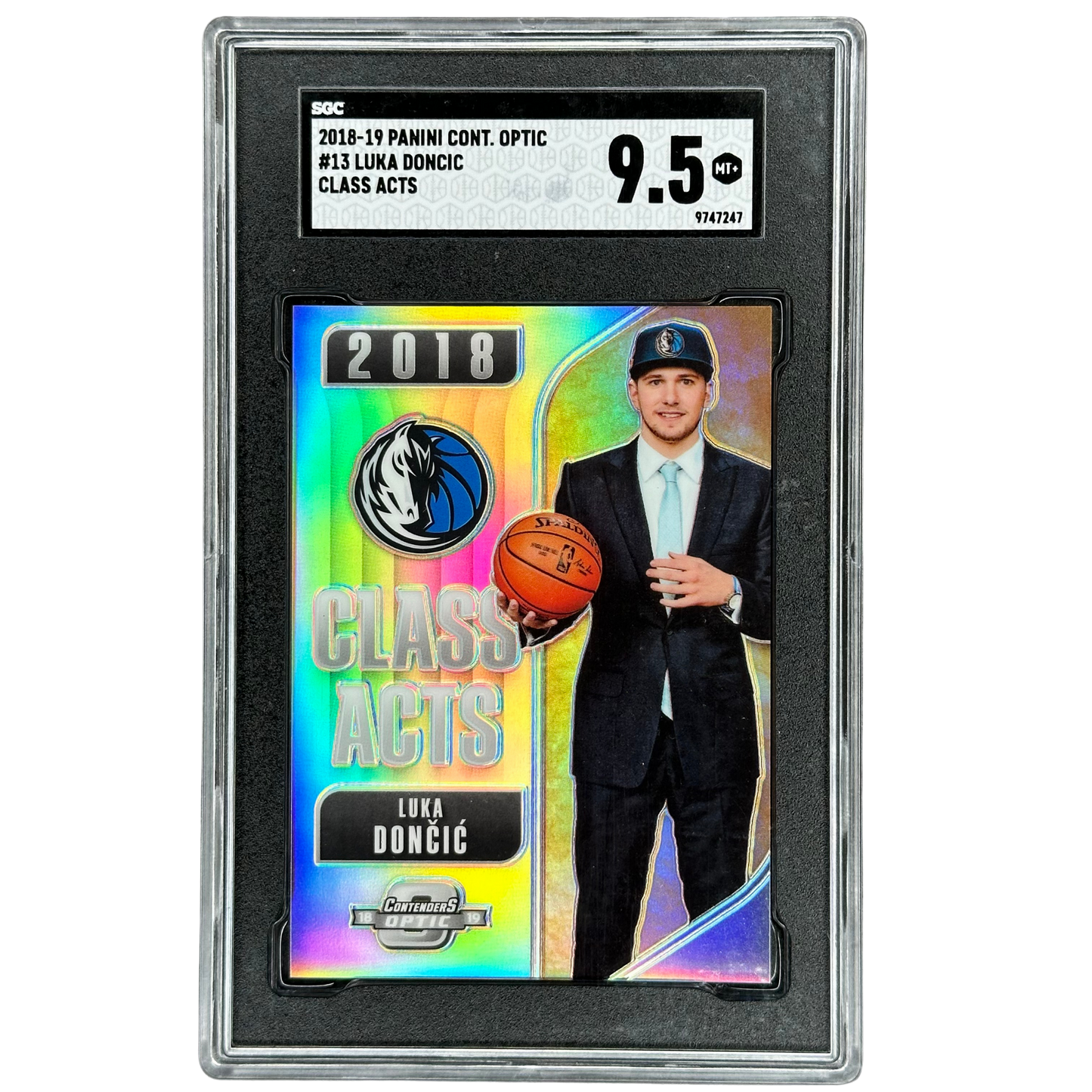 Luka Doncic 2018 Optic Contenders Class Acts RC Rookie Card SGC 9.5 #13