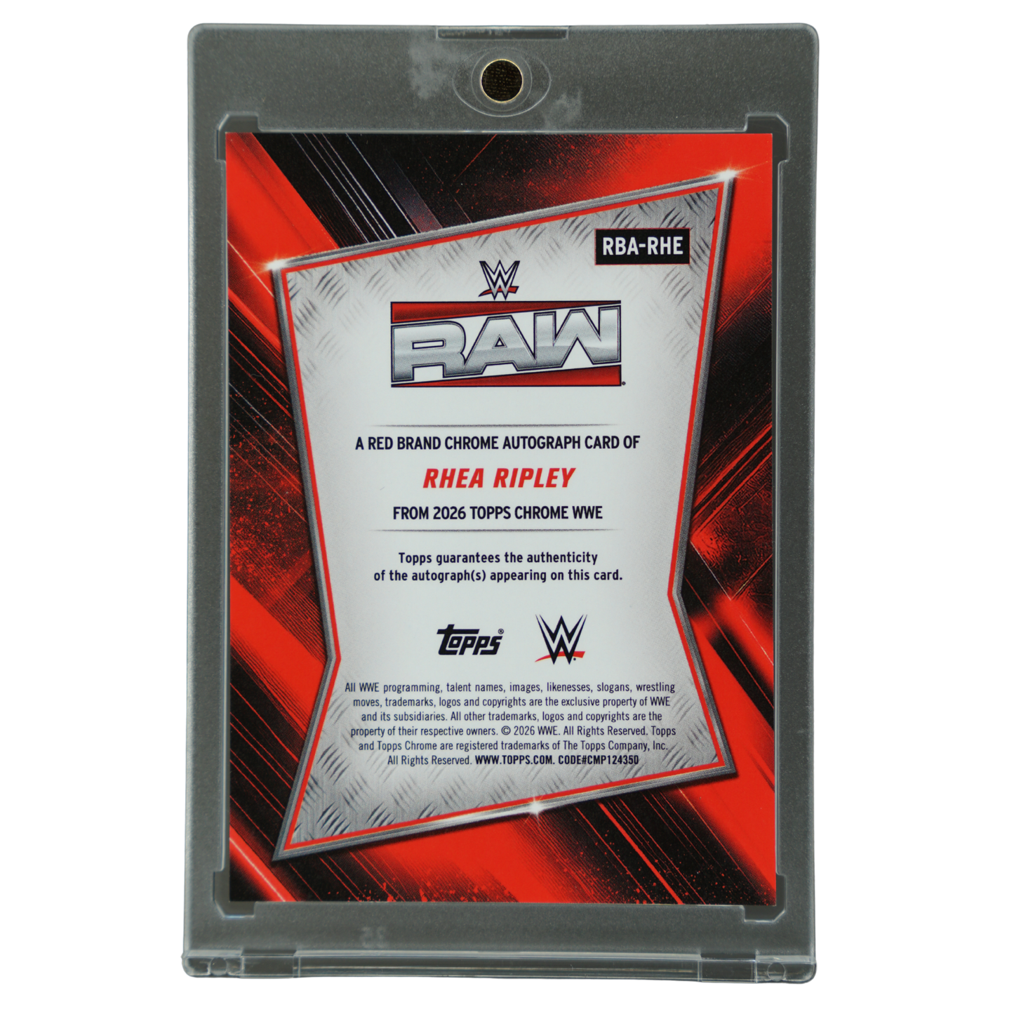 Rhea Ripley 2026 Chrome Red Brand Auto 111/150 #RBA-RHE