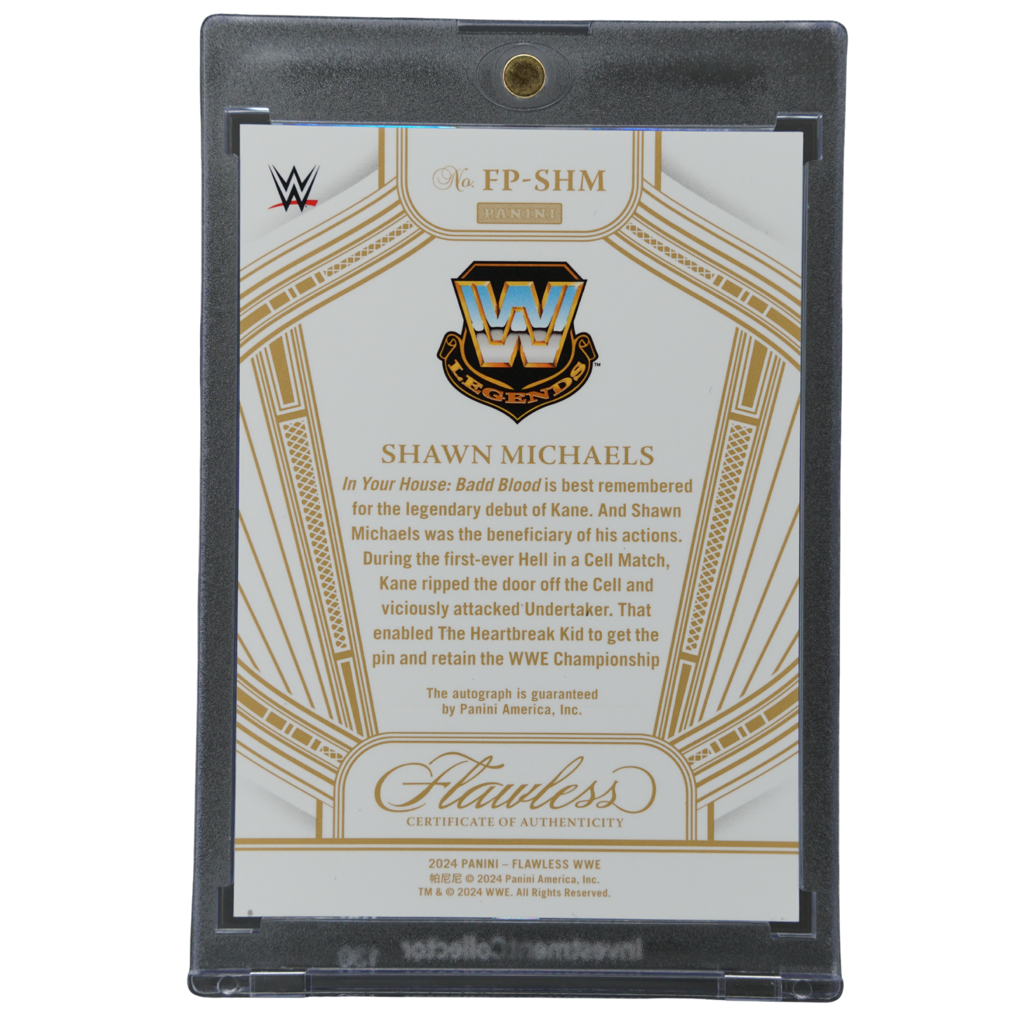 Shawn Michaels 2024 Flawless Performances Auto 2/5 #FP-SHM