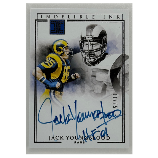 Jack Youngblood 2020 Impeccable Indelible Ink 11/75 On Card Auto #II-JY