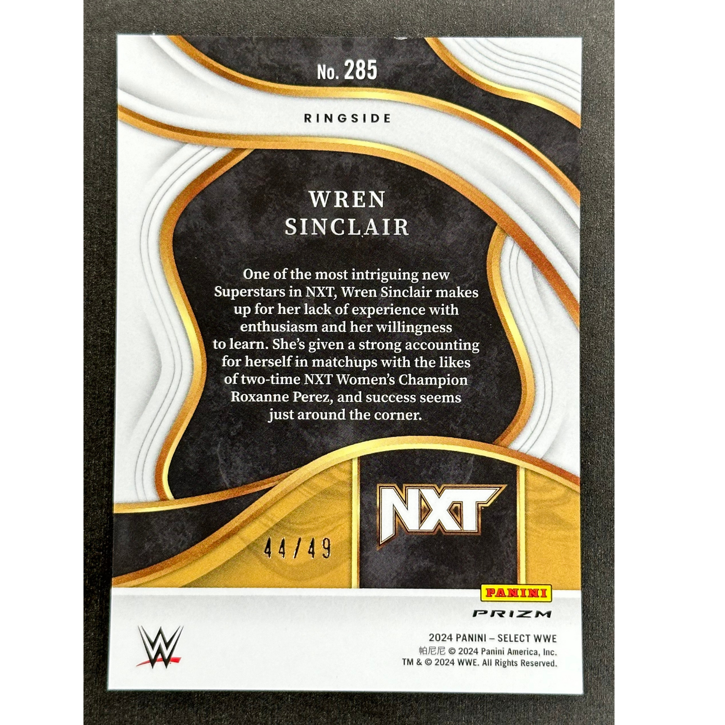 Wren Sinclair 2024 Select RC Rookie Card 44/49 #285