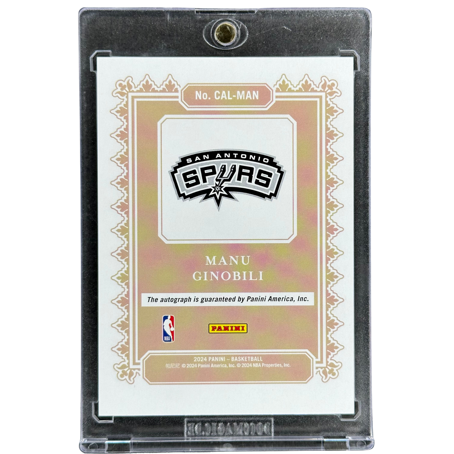 Manu Ginobili 2024 Panini Calligraphy Signatures Auto #CAL-MAN