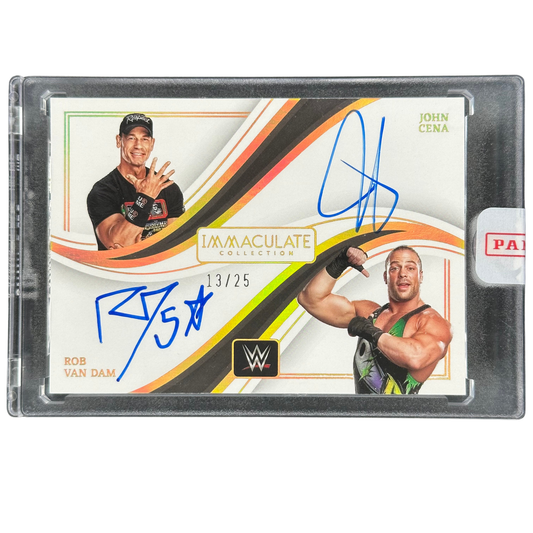 John Cena und Rob Van Dam 2023 Immaculate Dual Auto 13/25 #DA-JRV