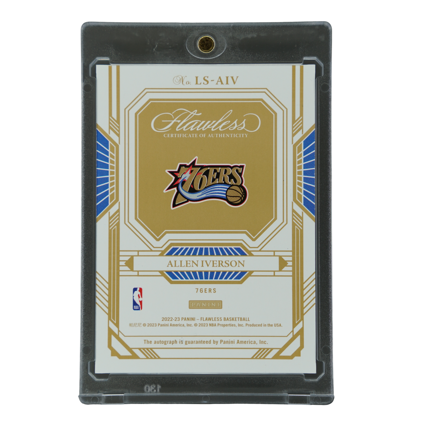 Allen Iverson 2022 Flawless Legendary Scripts Auto 4/8 #LS-AIV