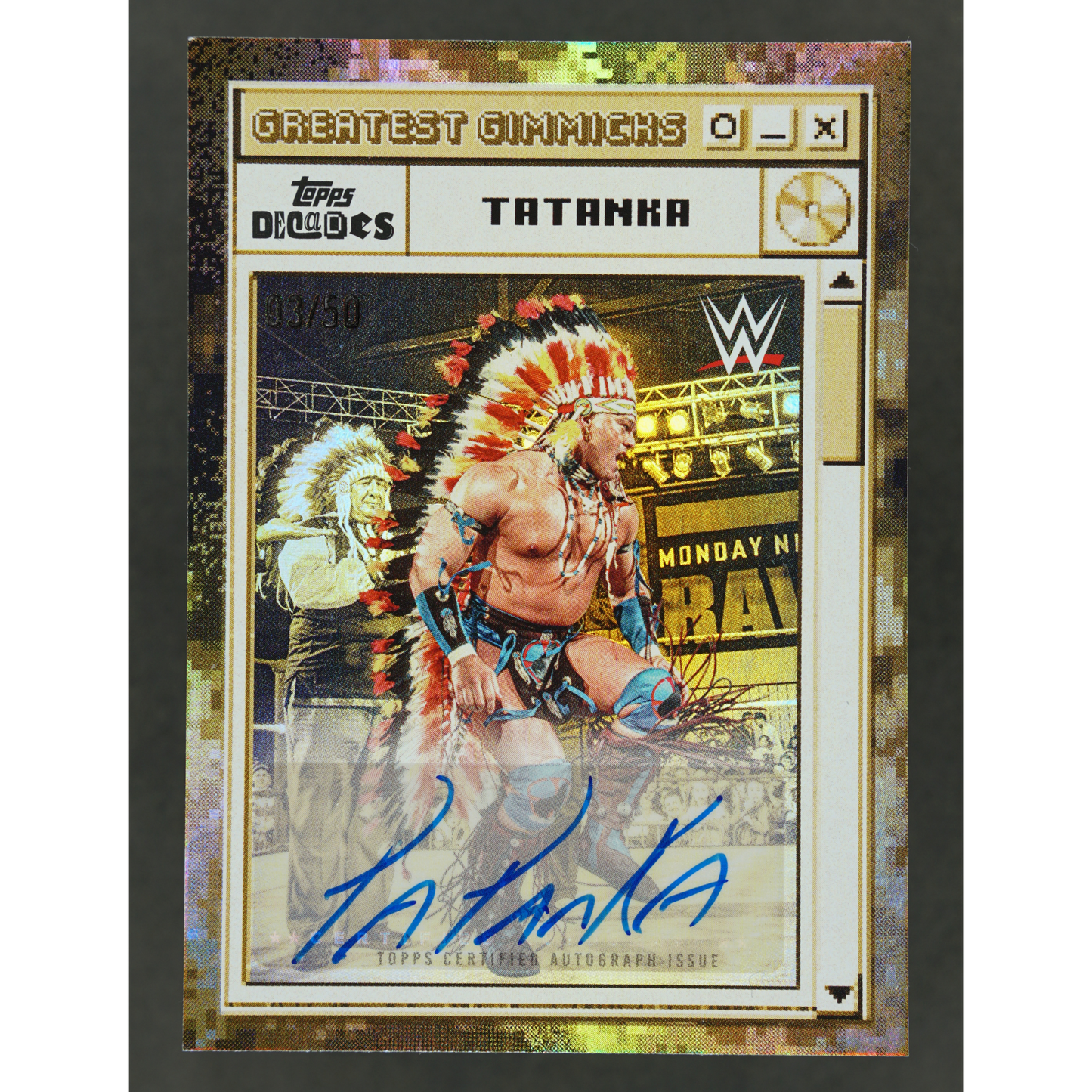 Tatanka 2026 WWE Decades Greatest Gimmicks Auto 3/50 #112A