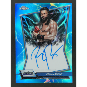 Roman Reigns 2026 Chrome Blue Brand Auto 133/150 #BBA-ROM