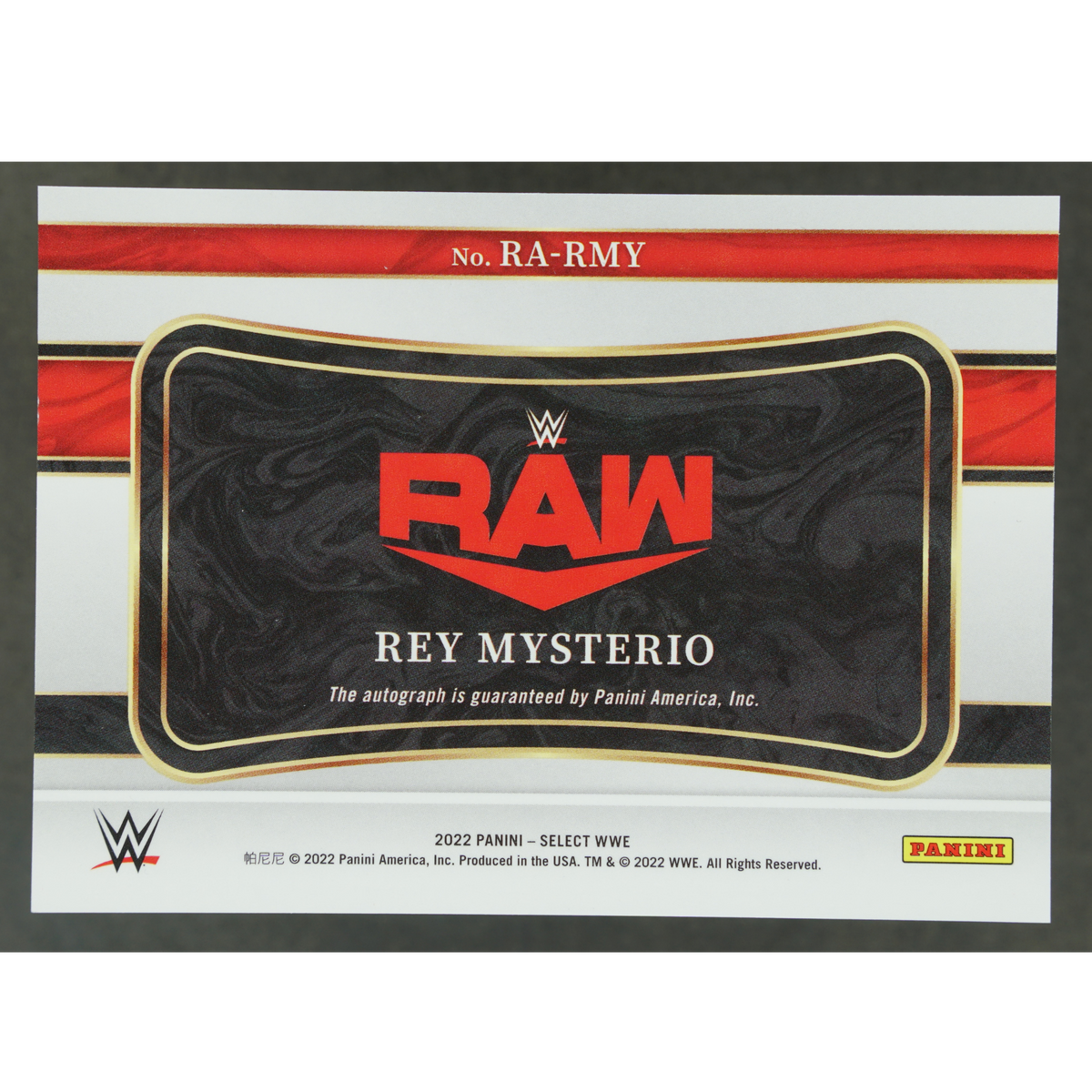 Rey Mysterio 2022 Select Ringside Action Signatures Auto #RA-RMY