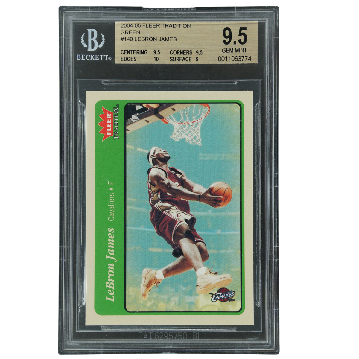 Lebron James 2004-05 Fleer Tradition Green BGS 9.5 #140