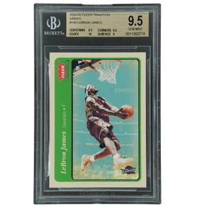 Lebron James 2004-05 Fleer Tradition Green BGS 9.5 #140