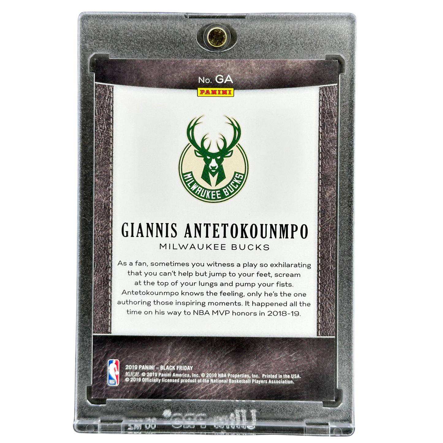 Giannis Antetokounmpo 2019 Panini Collection 134/199 #GA