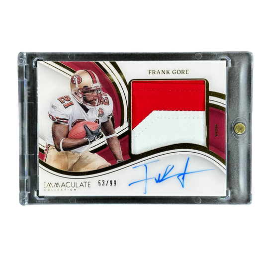 Frank Gore 2023 Immaculate Patch Auto 53/99 #SS-JHU