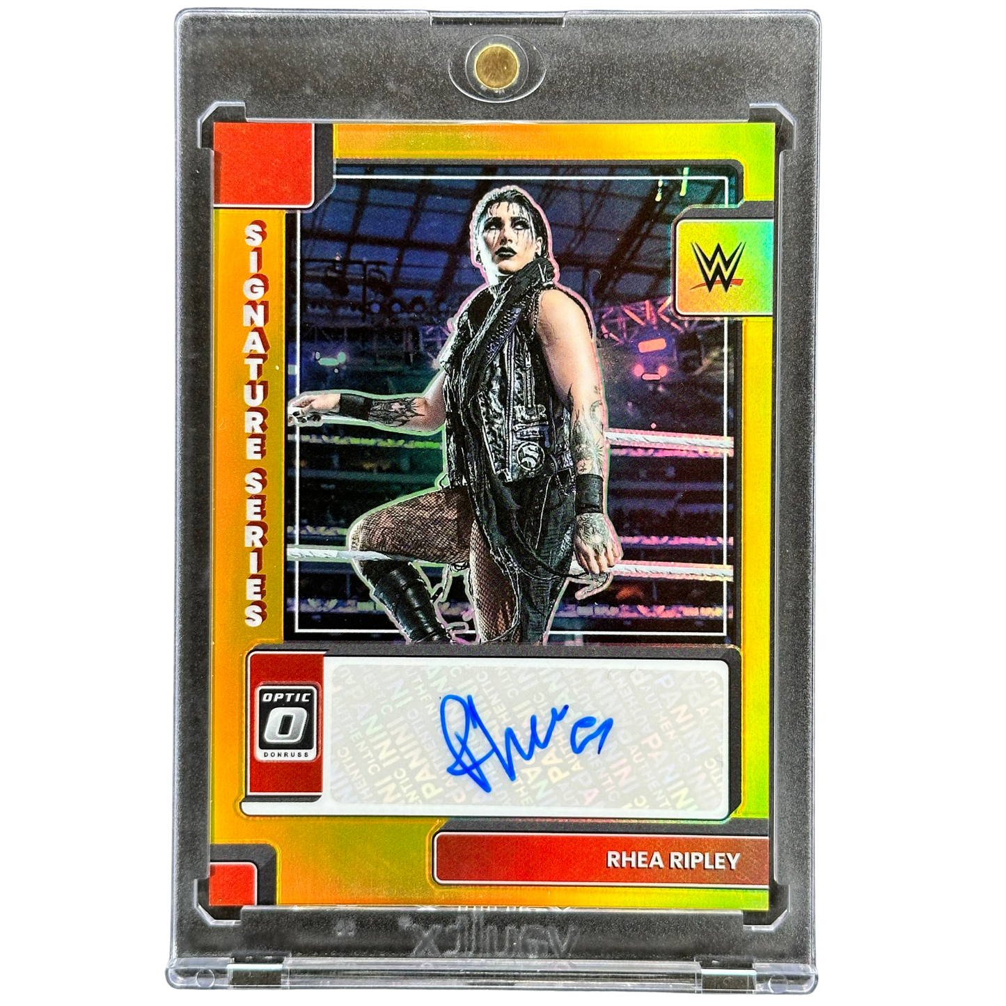 Rhea Ripley 2023 Optic Gold Signature Series Auto 1/10 #DO-RHE