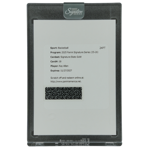 Ray Allen 2025 Signature Series Signature Stats Gold Redemption #19