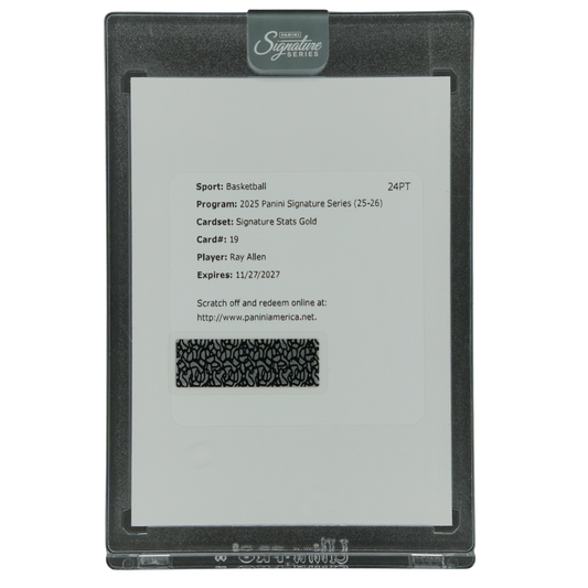 Ray Allen 2025 Signature Series Signature Stats Gold Redemption #19