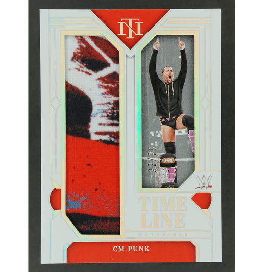 CM Punk 2024 National Treasures Time Line Memorabilia 22/25 #TM-CMP
