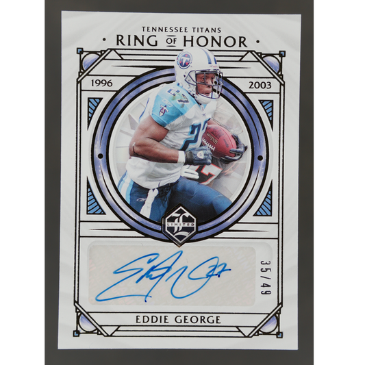 Eddie George 2021 Limited Ring of Honor Auto 35/49 #ROH-EG