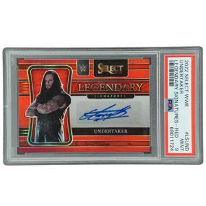 Undertaker 2022 Select Legendary Signatures Red Auto 32/99 PSA 9 #LS-UND