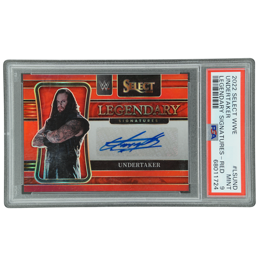 Undertaker 2022 Select Legendary Signatures Red Auto 32/99 PSA 9 #LS-UND