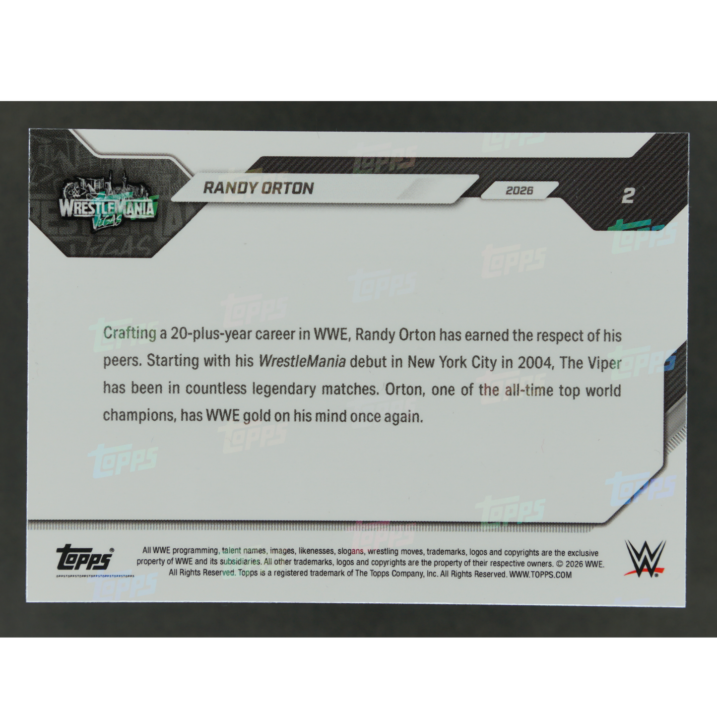 Randy Orton 2026 Topps Now Wrestlemania Vegas #2