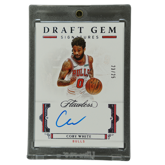 Coby White 2020 Flawless Draft Gem Signatures 23/25 #DG-CWT