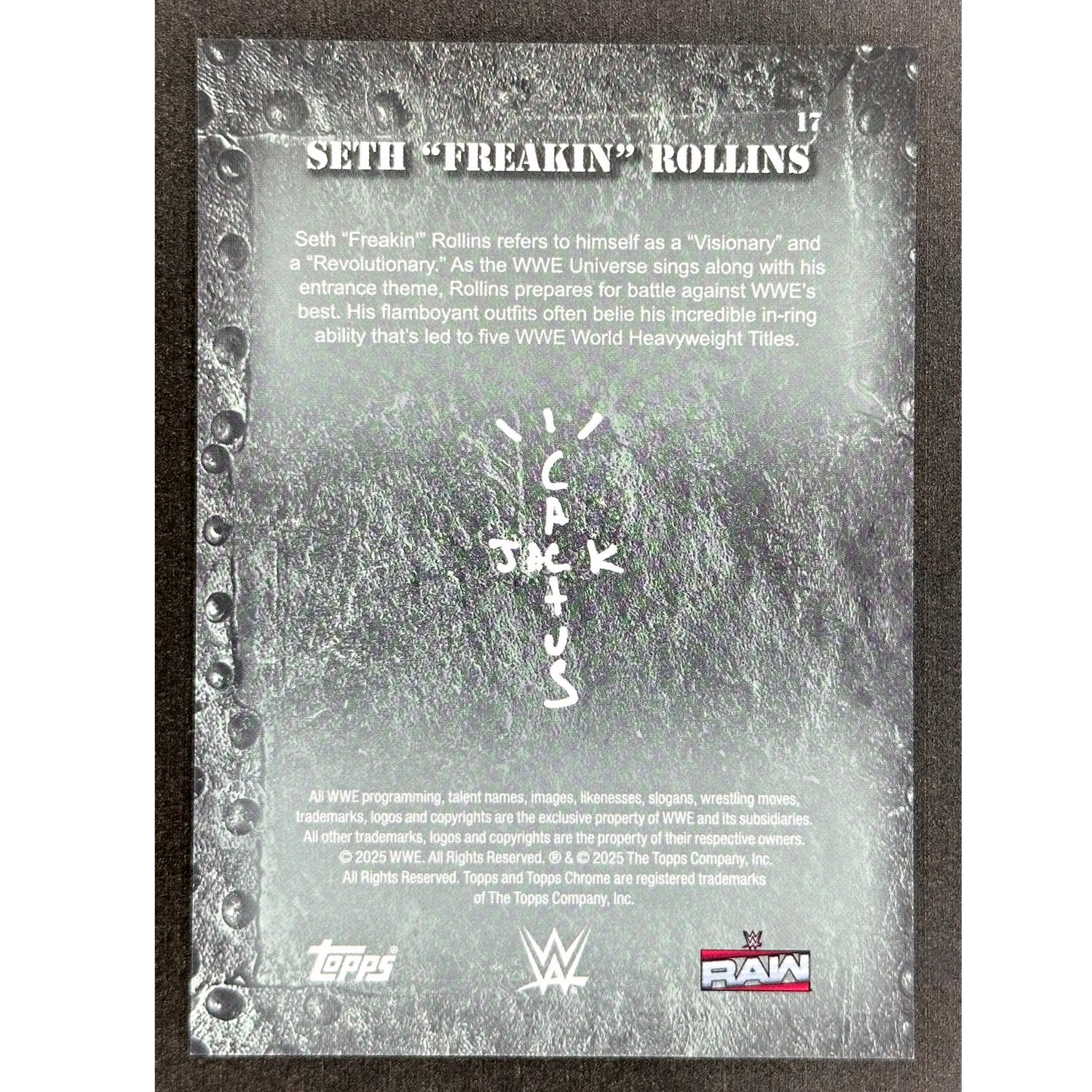 Seth "Freaking" Rollins 2025 Cactus Jack Gold 48/50 #17