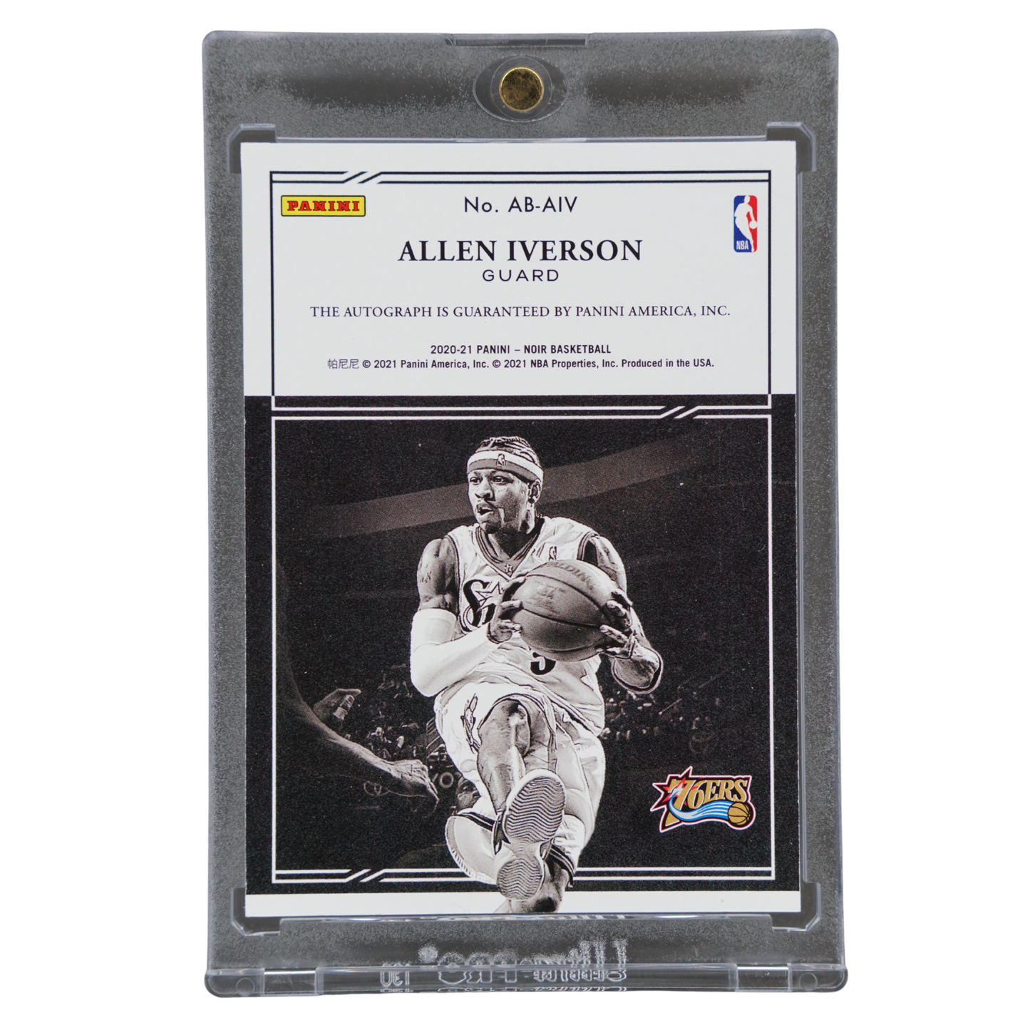Allen Iverson 2020-21 Noir Auto 9/25 #AB-AIV