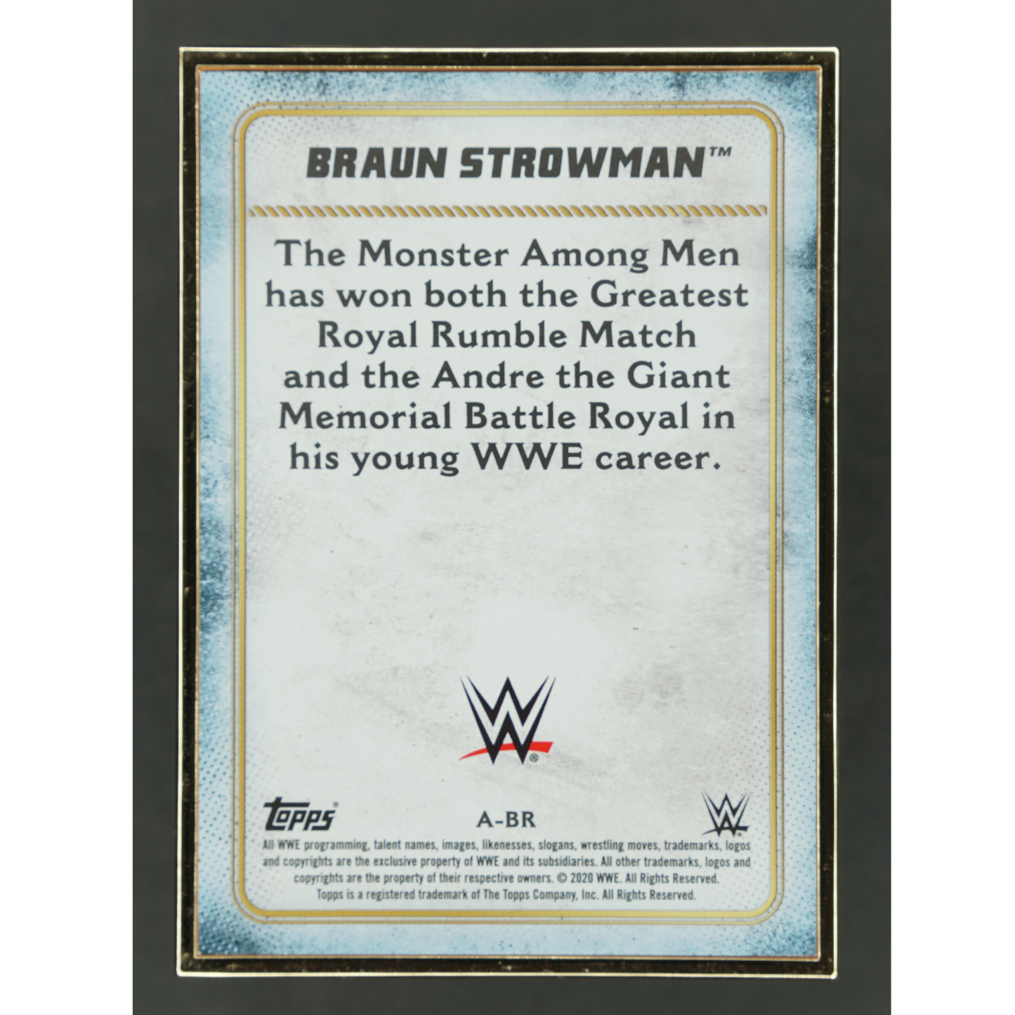 Braun Strowman 2020 Transcendent Metal Frame Auto 10/25 #A-BR
