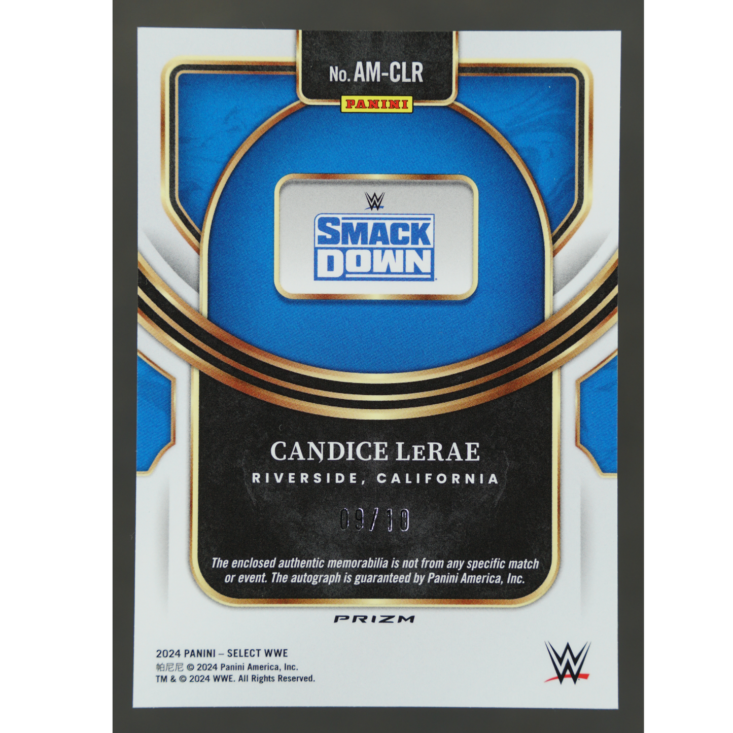 Candice LeRae 2024 Select Memorabilia Auto Gold 9/10 #AM-CLR