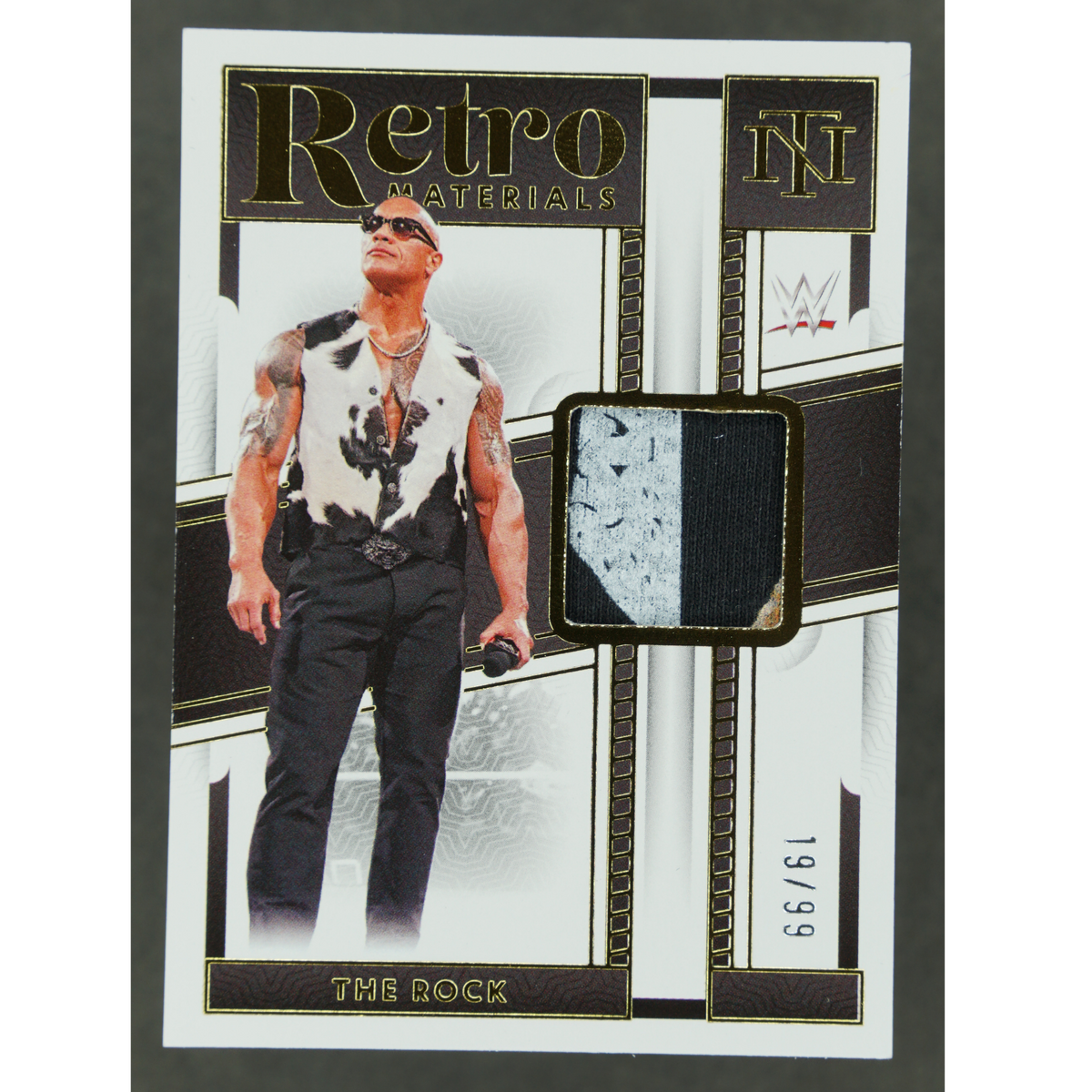 The Rock 2024 National Treasures Retro Materials Memorabilia 19/99 #RM-RCK