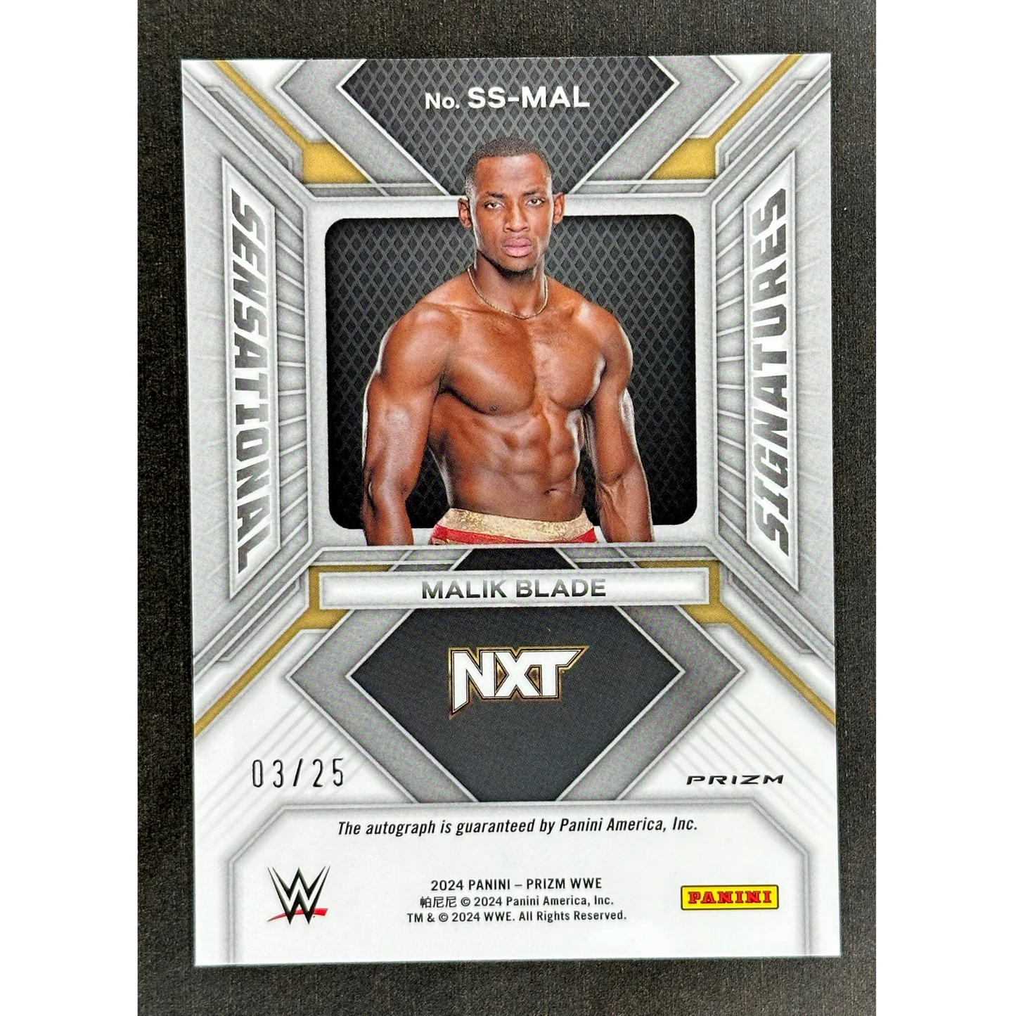 Malik Blade 2024 Prizm Sensational Signatures Mojo Auto 3/25 #SS-MAL