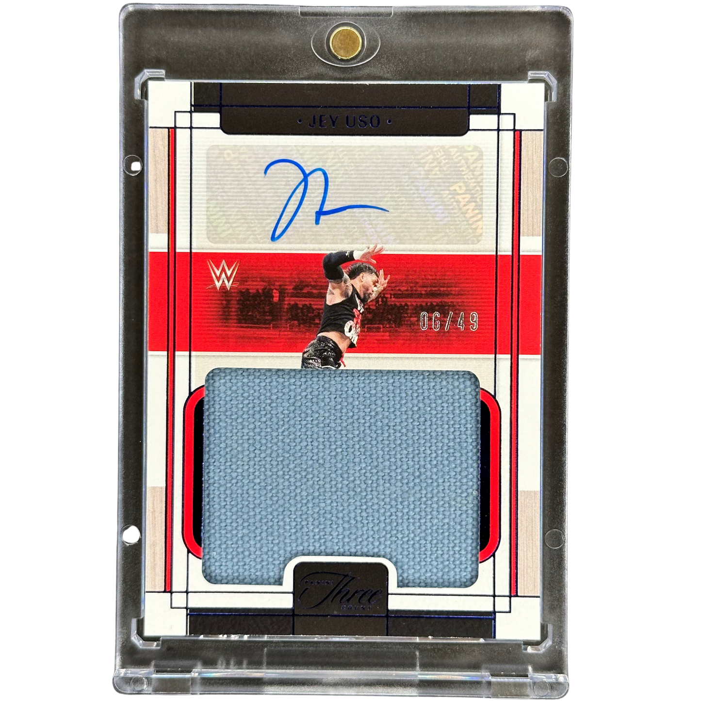 Jey Uso 2024 Three Count Memorabilia Auto 6/49 #MM-JUS