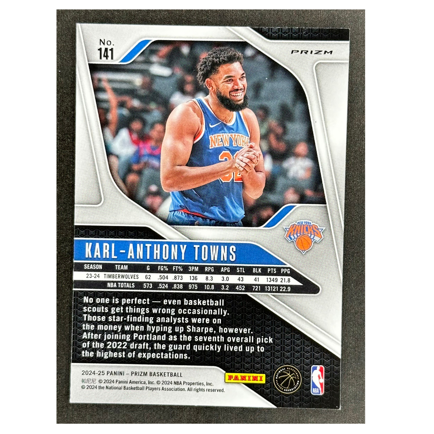 Karl-Anthony Towns 2024 Prizm Snakeskin #141