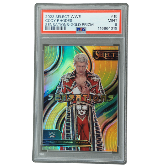 "The American Nightmare" Cody Rhodes 2023 Select Sensations Gold 6/10 PSA 9 #15