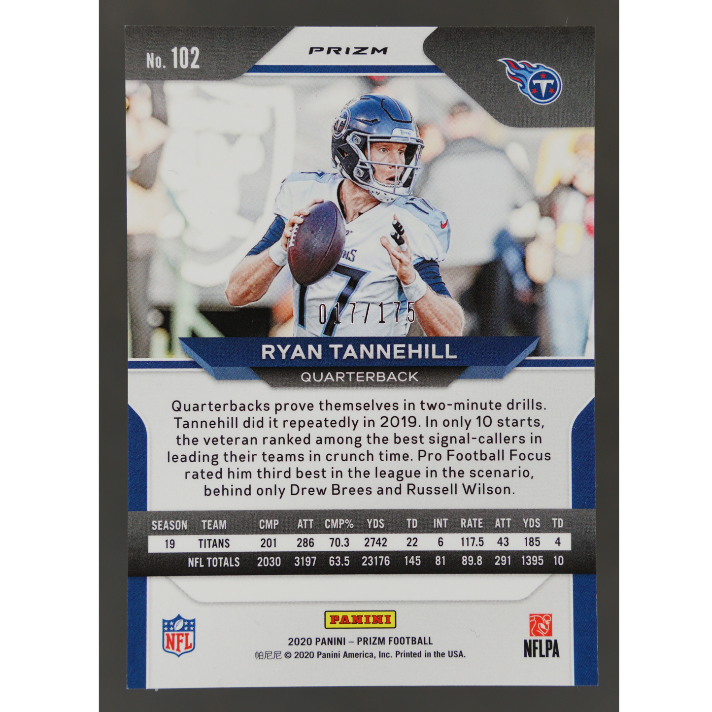 Ryan Tannehill 2020 Prizm 17/175 #102