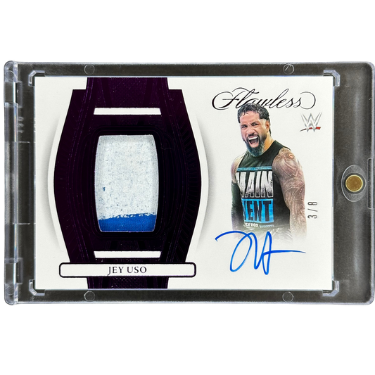 Jey Uso 2024 Flawless Memorabilia Auto 3/8 #FP-JEY