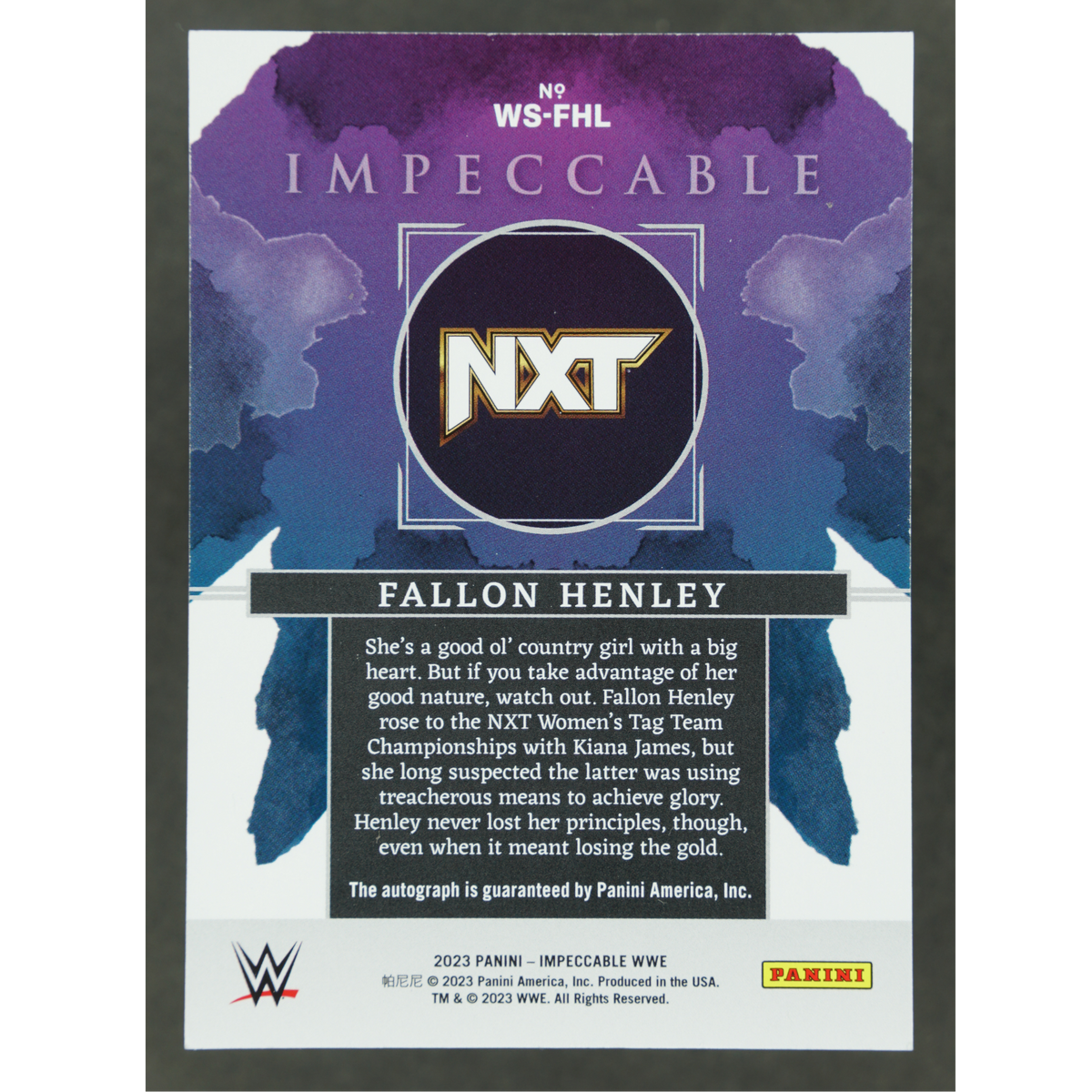 Fallon Henley 2023 Impeccable Watercolor Auto 55/75 #WS-FHL